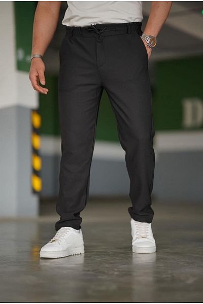 belean Cotton Pique - Elastic Waist, Lace-up and Buttoned Trousers