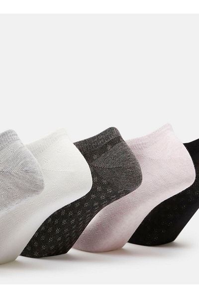 Celeste Shoemart Solid Ankle Length Socks - Set of 5