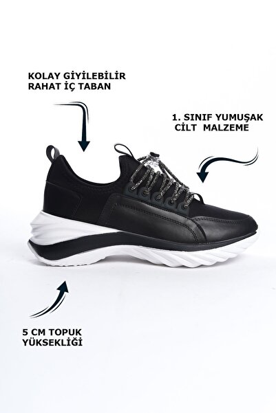 Limeo Women's Black Glittery Shiny Laced Soft Sneaker Sports Shoes