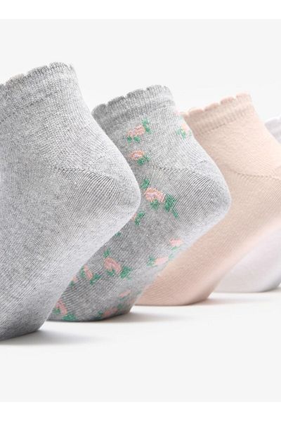 Flora Bella by Shoexpress جوارب Flora Bella المتنوعة بطول الكاحل - مجموعة من 5 قطع
