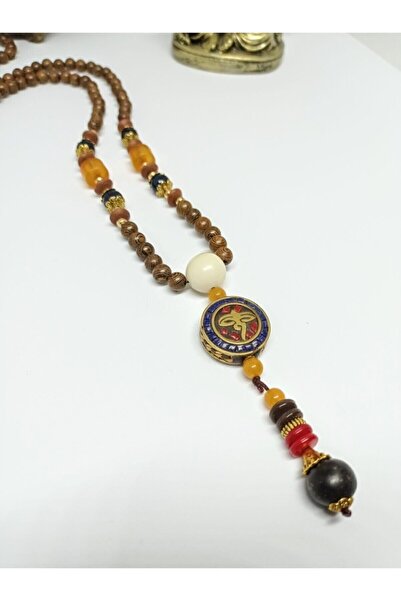 mama india alaçatı Buddha'nın Gözü Sembollü Mala Kolye