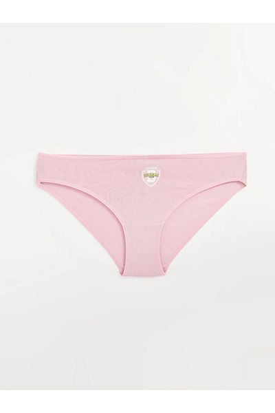 LC Waikiki LCW Young - Pachet de 3 chiloți de bikini cu imprimeu roz liliac
