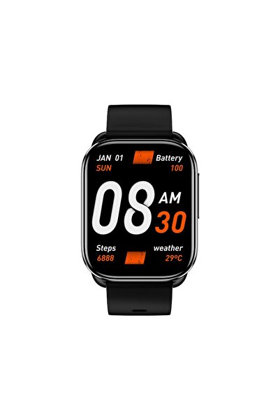 QCY Watch GS 46mm  Akıllı Saat (SESLİ GÖRÜŞME ÖZELLİKLİ) Siyah
