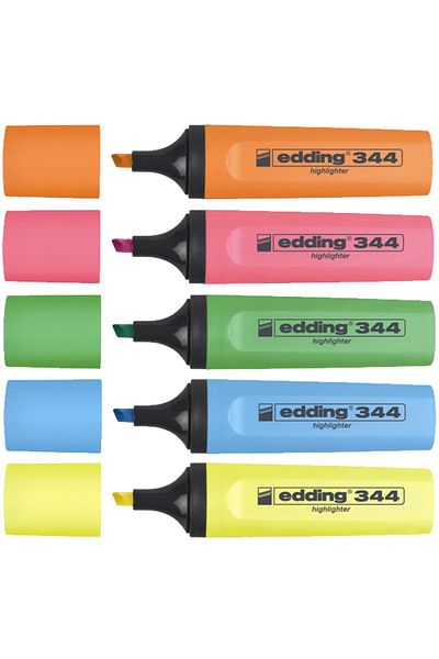 Edding 5-Piece Highlighter Set - Mixed Color 344