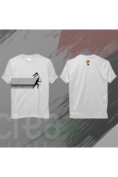 Crea Eymer Wear Palestine printed 100% cotton premium crew neck t-shirt