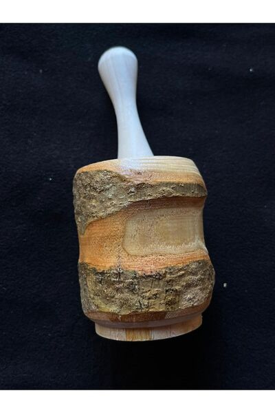 BK ürünleri El Yapımı Ahşap Ağaç Havan Sarımsak Döveceği (Küçük)