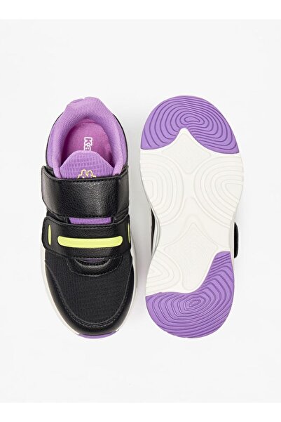 Kappa Girls' Colourblock Sports Shoes with Hook and Loop Closure