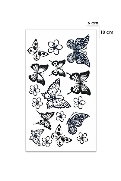 Hilvera Minimal Karışık Kelebek Geçici Dövme Tattoo