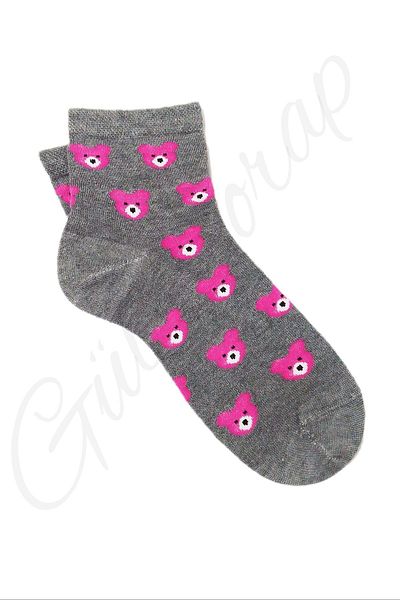GÇO 2 Pairs Teddy Bear Bamboo Women's Boot Socks with Teddy Bear