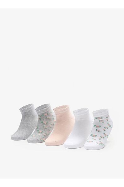 Flora Bella by Shoexpress جوارب Flora Bella المتنوعة بطول الكاحل - مجموعة من 5 قطع