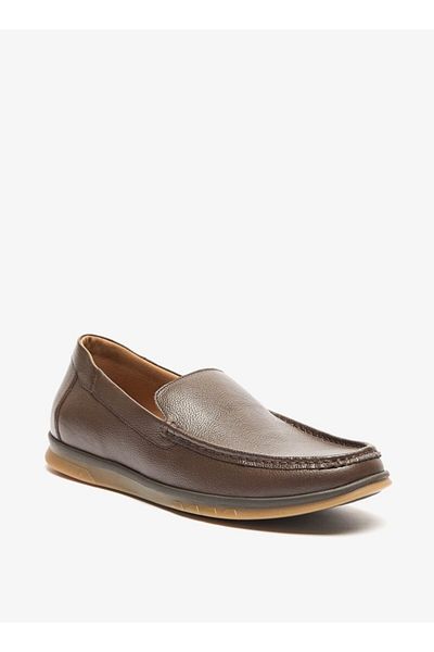 Duchini Men's Textured Slip-On Moccasins