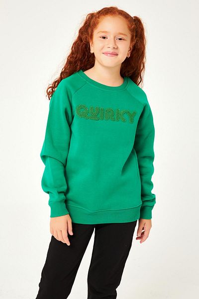 Perendi Regular Fit Unisex Παιδικό Φούτερ - Πράσινο