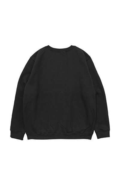 Sekizbiraltı Червоний Dusk з принтом Чорний Oversize Unisex Світшот