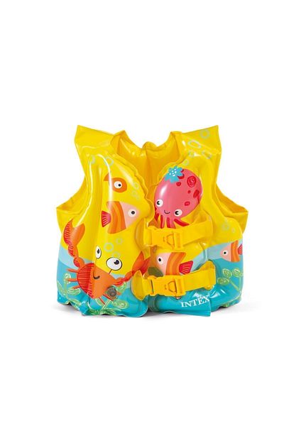 BYCEGU Age 3 Life Jacket - Fish Pattern and Printed Sea and Pool Use
