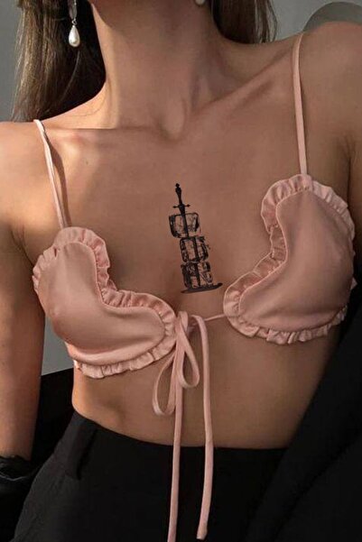 BiWini Kılıç Buz Küpleri Göğüsarası Sırt Bacak Kasık Geçici Dövme Tattoo