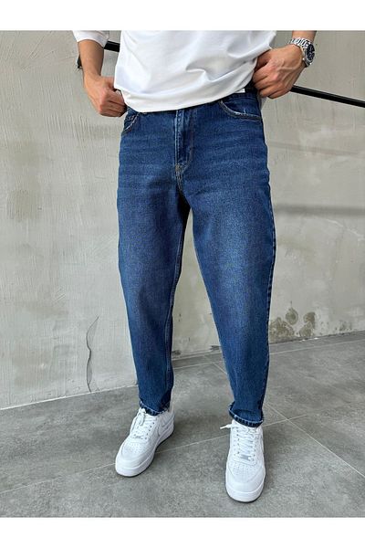 DİFRANSEL Dark Blue Men's Boyfriend Pants