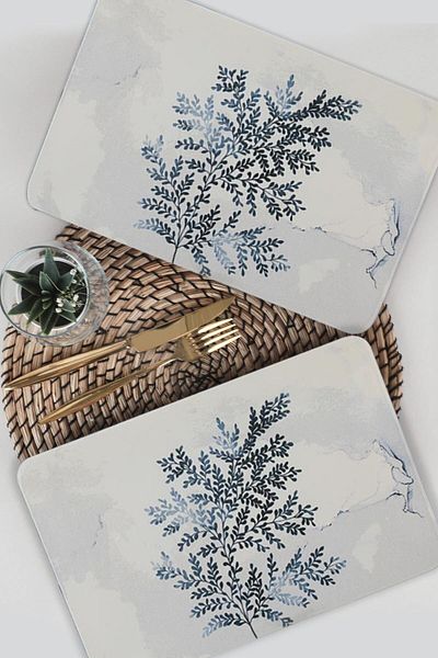 Keramika Blue Magic Siera Boat Plate 31*21 Cm 2 Pieces - 19862