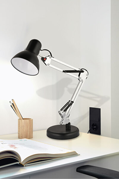 NisaLuce Angdesign Akrobat masa lambası- Krom/Siyah