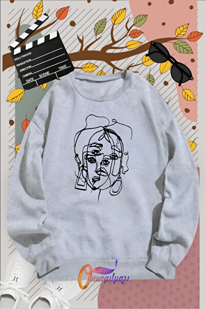 oneagılyazı Swea cu imprimeu pentru femei cu dungi negre tricou - guler rotund