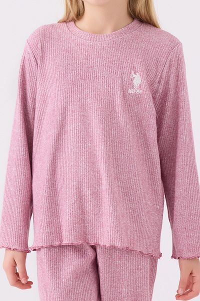 U.S. Polo Assn. Us Polo. Assn. Girl's Long Sleeve Pajama Set