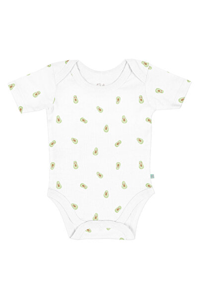 Casadora Baby جسم أطفال أفوكادو من القطن العضوي بنسبة 100% - بأكمام قصيرة