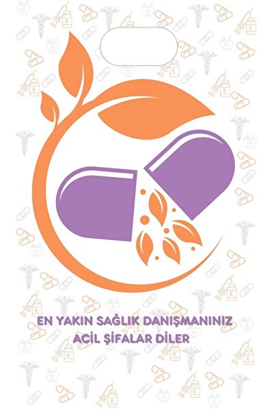 Syu 100 Adet Eczane Bez Çanta 22x32 cm El Geçme Bez Eczane Poşeti