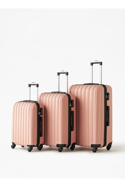 Oaklan by Shoexpress Textured Hardcase Trolley Bag