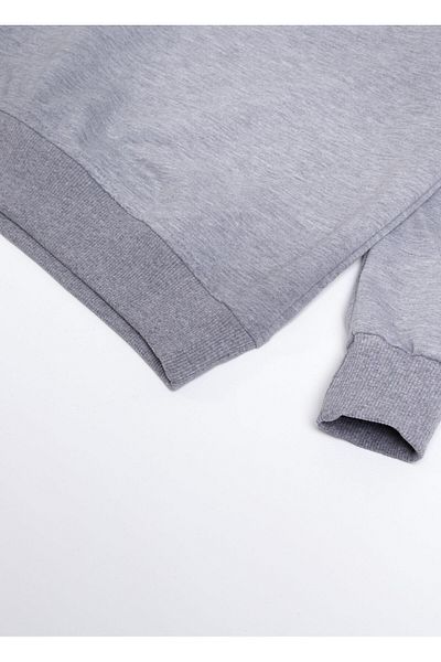 Perendi Boston Printed Boy's Sweatshirt Grey Melange
