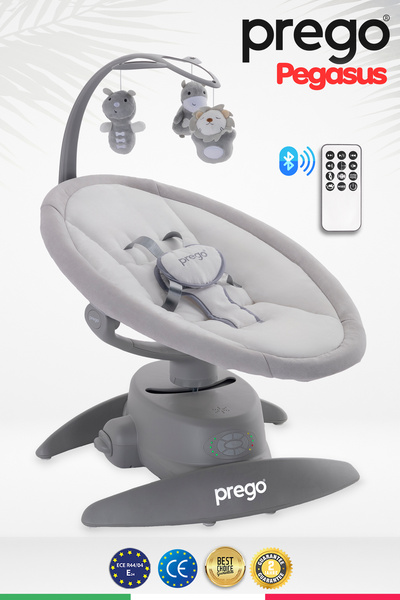 Prego Pegasus Dönebilen Elektrikli Ve Pilli Otomatik Sallanan Ana Kucağı Blue...