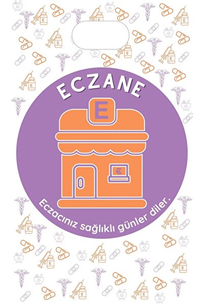 Syu 100 Adet Eczane Bez Çanta 22x32 cm El Geçme Bez Eczane Poşeti