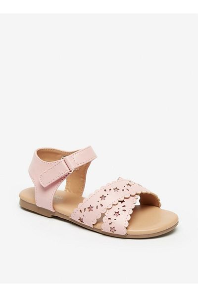 Flora Bella by Shoexpress Cutout Detailed Sandals with Hook and Loop Closure
