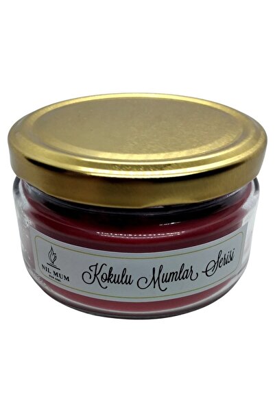 Nil Mum Istanbul Kırmızısı Gül Kokulu Soya Mum 300 Gr.