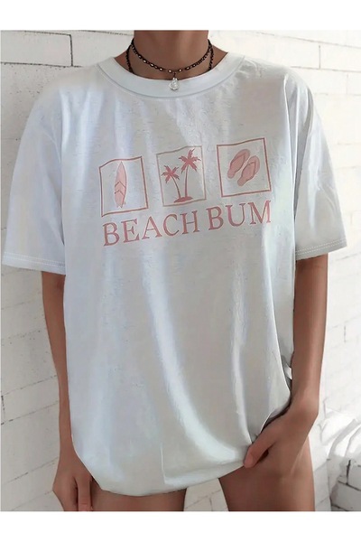 Jose Clothing Tricou alb din bumbac supradimensionat - decolteu, maneca scurt...