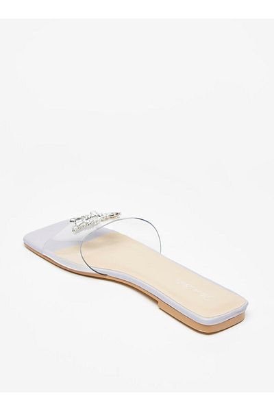 Flora Bella by Shoexpress Flora Bella Embellished Slip-On Flat Sandals