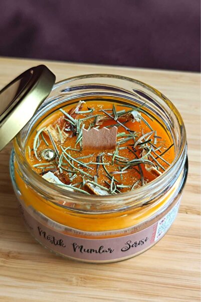 Nil Mum Aşk & Huzur Mumu Biberiye Ve Portakal Ritüeli Soya Mum300 Gr.