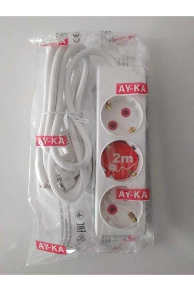 AYKA 3lü2 Mt Kablolu Grup Priz Çocuk Korumalı Mte0012