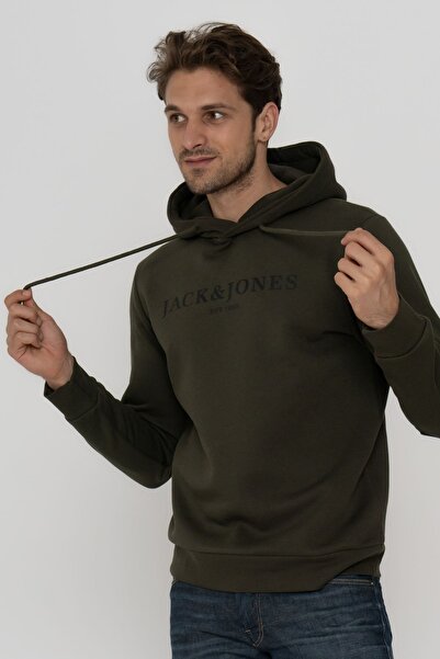 Jack & Jones Kapüşonlu Logo Işlemeli Sweatshirt 12214639 Jcotrap