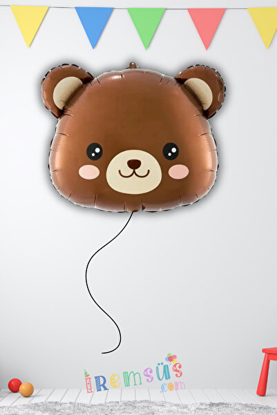 mypartyready Sevimli Ayıcık Figürü Folyo Helyum Balon 61*58 cm Ayıcık Tema Sü...