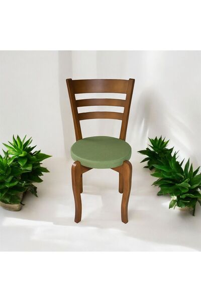 DÜŞLER EV TEKSTİLİ 40 Çap Yuvarlak Yeşil Sandalye Minderi