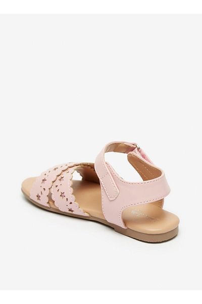 Flora Bella by Shoexpress Cutout Detailed Sandals with Hook and Loop Closure