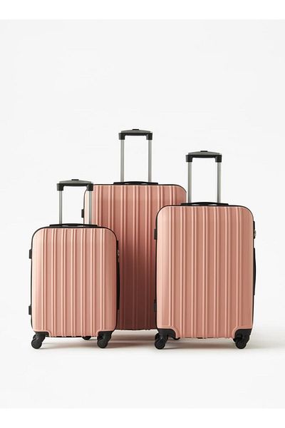 Oaklan by Shoexpress Textured Hardcase Trolley Bag