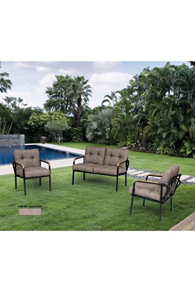 Dekoroom's Zen 2 1 1 Pofuduk Balkon Takımı, Bahçe Mobilyası, Çay Seti, Kafe O...