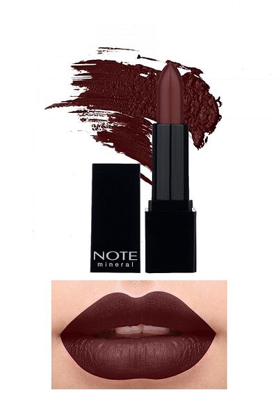 NOTE Mineral Lipstick Semi Matte Finished 06 Berry Brown