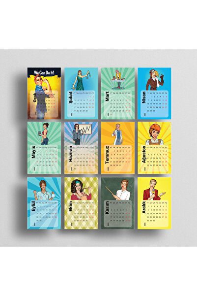 Dikkat Ajans Güçlü Kadınaların 2025  Cep Takvimi (2 Set)