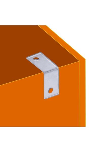Badem10 Mobilya Eşya Dolap Deprem Sabitleyici Köşebent Bağlantı Aparatı L Demiri Gönye 25x25x15 Mm 5 Adet
