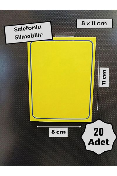 Özfiliz Mağaza Ekipmanları 20 Pcs. Cellophane Erasable Yellow Paper - with Big Discount and Shocking Price Label