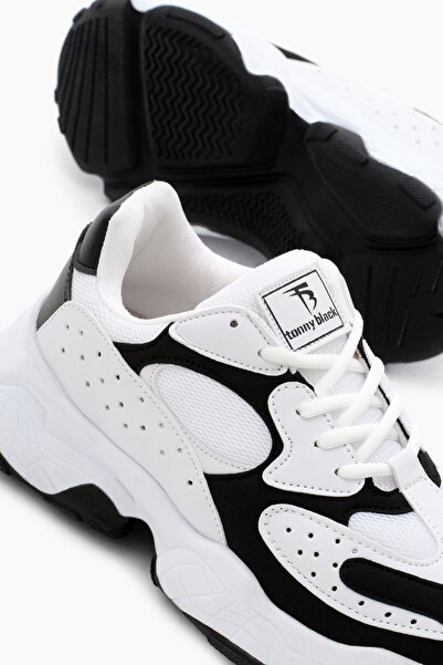 Tonny Black Kadın Beyaz Siyah Spor Ayakkabı Tb284