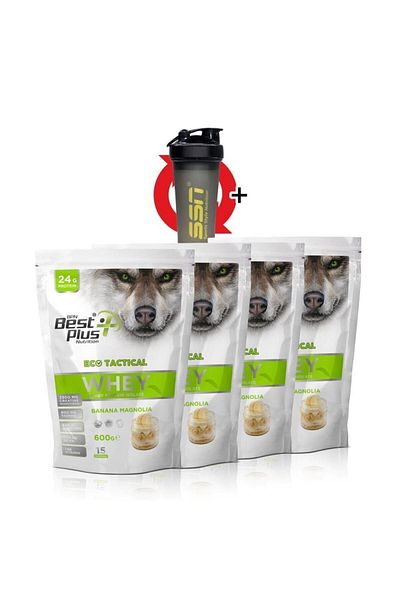 BPN Best Plus Nutrition Eco Tactical Whey Protein Powder 600Gr Banana Magnolia 4 Pack