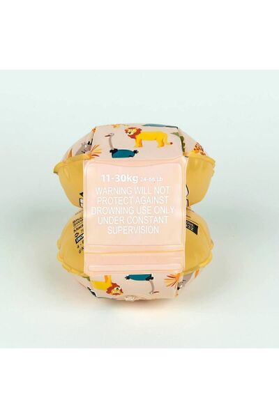 Decathlon أكمام سباحة للأطفال من Nabaiji - 11 / 30 كجم - بيج - نمط سافان