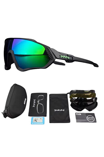 KAPVOE Gloomy Değişebilir 5 Lens Mtb Polarize Bisiklet Spor Dağ Kayak Gözlüğü
